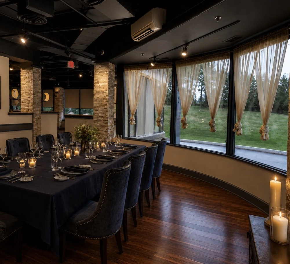 Private dining setting from Luna's restaurant archive
